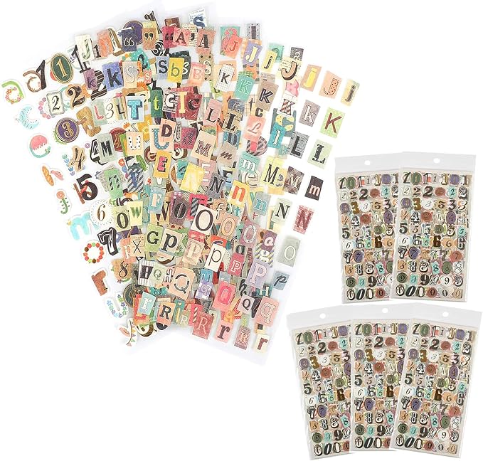 1735PCS Vintage Stickers, 30 Sheet Scrapbook Stickers Graffiti, Cute Vintage by Unknown