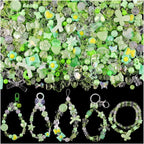 200-260PCS TINKRSTUFF Assorted Green Acrylic Beads by TINKRSTUFF