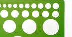 Alvin, Circle Guide Template, 46 Circles, 8.625 inches x 11.125 inches x .030 - Image 2