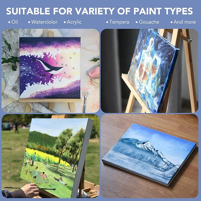 Stretched Canvases for Painting, Acid-Free Wood Frame Blank Canvas, Art Canvas - Image 6