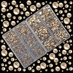 10000Pcs 2-Boxes Mixed Size Hot Fix Round Crystals Gems Glass Stones Hotfix - Image 2