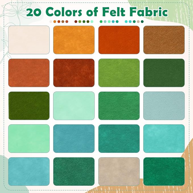 Tegeme 100 Pcs 8 x 12 Inches Felt Fabric Sheet - Image 2
