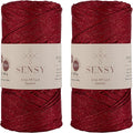 2 Pack of Sensy Premium 2mm 251 Yards Sparkle Polyester Rope 90% Polypropylene by SSENSY