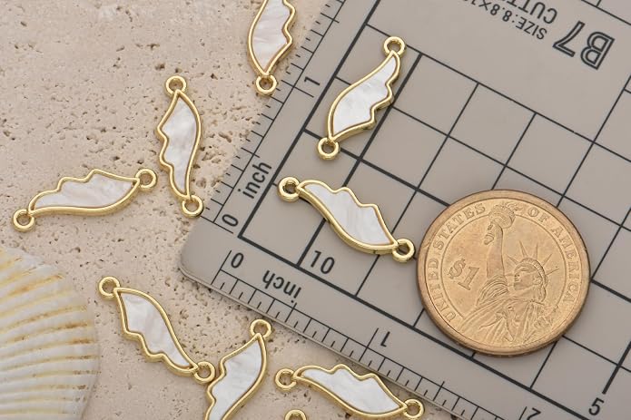 Pack of 20 Shell Charms Gold Plated Pendants Color Retention Pendants - Image 3