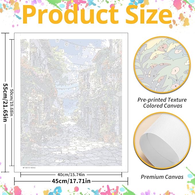 Landscape Paint by Numbers for Adult, Scenery Paint by Numbers Kit for Adults - Image 3