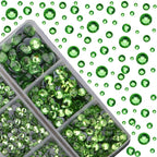 4000pcs Mixed Size Hot Fix Round Crystals Gems Glass Stones Hotfix Flat Back - Image 2