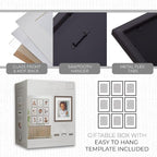 Sheffield Home 9 Piece Gallery Wall Frame Set, 11x14 Inch, Dark Oak - Image 5