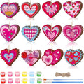 JellyArch 36 Pcs Valentine's Day Crafts, Wooden Heart Cutouts, Unfinished DIY by JellyArch
