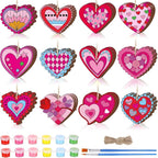 JellyArch 36 Pcs Valentine's Day Crafts, Wooden Heart Cutouts, Unfinished DIY by JellyArch