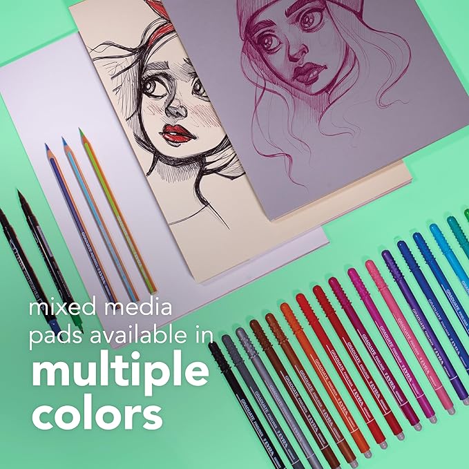 Canson Graduate Grey Toned Mixed Media Pad, 9x12 inch, 20 Sheets | Artist Paper - Image 5