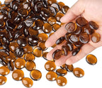 1LB Glass Marbles, Transparent and Smooth Flat Glass Beads by MESCHETT