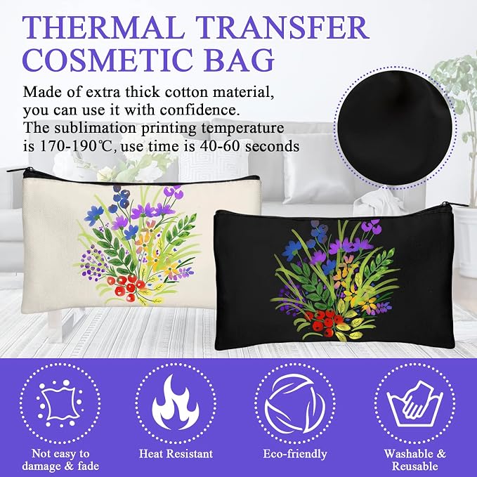 Legigo Blank Canvas Bag Zipper Pouch Makeup Bags Bulk - Image 3