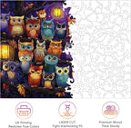 Mocfesk Wooden Puzzles for Adults, Owl Family Puzzles 200 Pieces | Unique - Image 5
