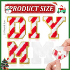 WILLBOND 52 Pcs Christmas Alphabet Patches 2.2 Inch Self Adhesive Letter - Image 4
