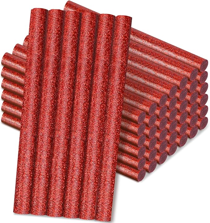 Manarty Glitter Red Hot Glue Stick, Adhesive EVA Glue Sticks Standard by Manarty