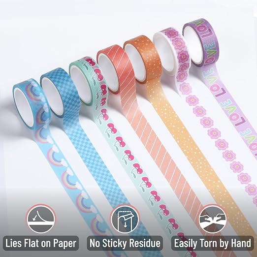 Mr. Pen- Washi Tape Set, 21 Rolls, Pastel Bliss | 5 Yards/Roll, Washi Tape - Image 4