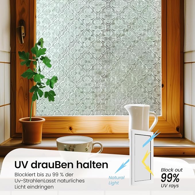 3D Stained Glass Window Film, Decorative Window Privacy Film - Image 4