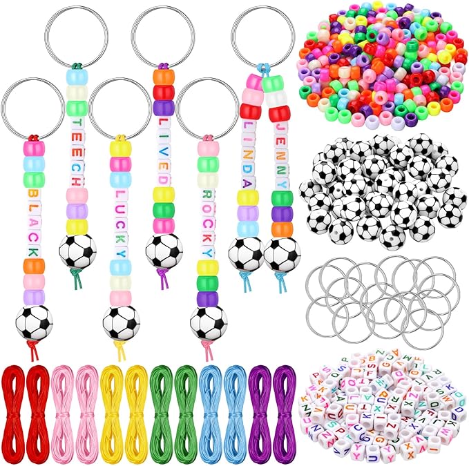 Landical 564 Pcs DIY Bead Keychain Kit Key Chain Making Craft Adjustable Letter by Landical