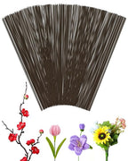 100 PCS FIVEIZERO 26 Gauge Brown Floral Wire Stems by FIVEIZERO