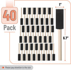 Bates Foam Paint Brushes, 40 Pack - Image 2