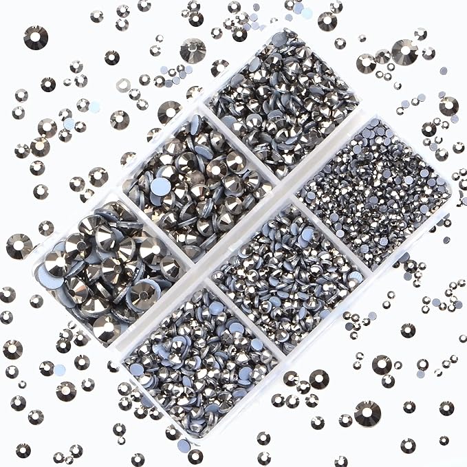 4000Pcs Mixed Size Hot Fix Round Crystals Gems Glass Stones Hotfix Flat Back - Image 5