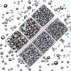 4000Pcs Mixed Size Hot Fix Round Crystals Gems Glass Stones Hotfix Flat Back - Image 5