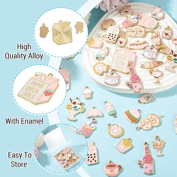 Enamel Food Charms Cute Assorted Food Pendants Sweet Dessert Charms - Image 3