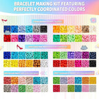 Goldwise Friendship Bracelet Kit, Clay Beads, 7 Styles Letter Beads, Variety of - Image 5