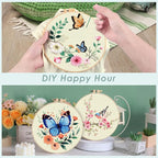 ERKOON 5 Sets Embroidery Kit for Beginners, Hummingbird Cross Stitch Set for - Image 3