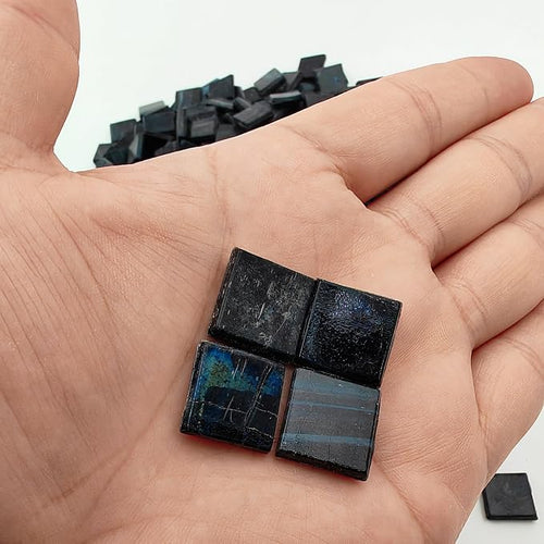 1.1 LB Ice Jade Mosaic Tiles, 0.59“ Square Glass Mosaic Pieces - Image 2