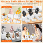 10 Pcs White Acrylic Buffet Risers - Image 4