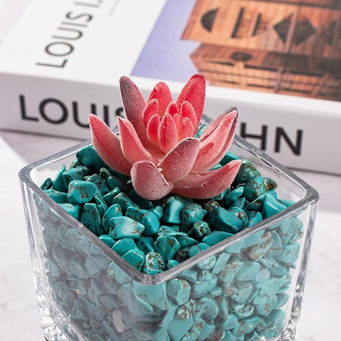0.5 Lb/230g Blue Howlite Turquoise Crushed Stone Crystal Chips Bulk, Aquarium - Image 6
