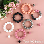 ASTARON 100 Pcs 15mm Silicone Beads - Image 4