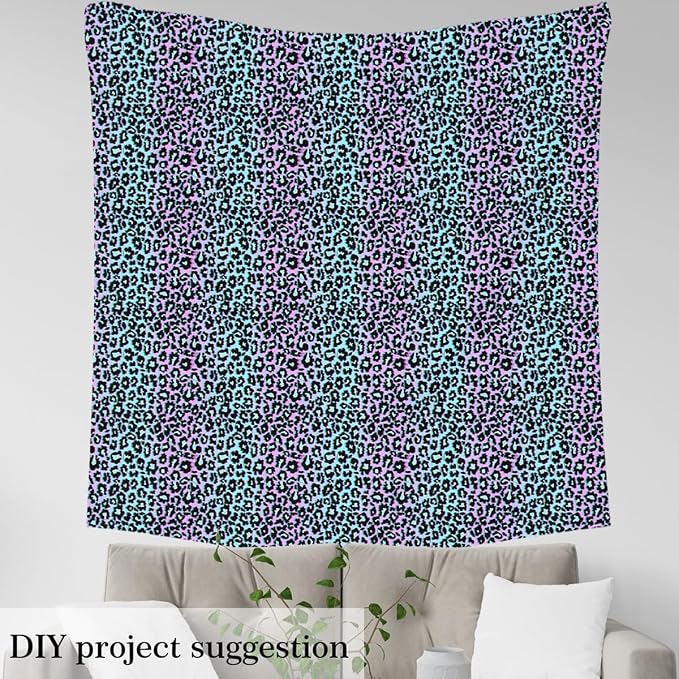 Leopard Fabric by The Yard, Animal Spotted Print Fabric, Neon Purple Cheetah - Image 4