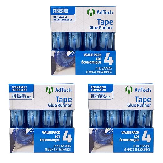 AdTech Permanent Glue Runner, 35 Yards | Strong, Double-Sided Adhesive by AdhesiveTechnologies