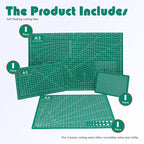 4 Packs Cutting Mats, 4size Double Sided Cutting Mat, Non-Slip 5 Layers PVC Cut - Image 3