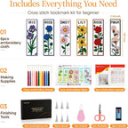 CYANFOUR 6 Pcs Cross Stitch Bookmark Kit - Image 2