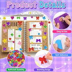 875PCS Glitter Foam Stickers, Colorful Heart & Star & Bow Stickers, - Image 3
