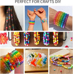Transparent Pony Beads 1000+pcs Mix Color Plastic Bead, Crystal Beads Bulk - Image 4
