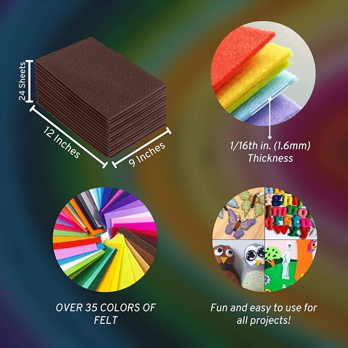 FabricLA Acrylic Felt Sheets for Crafts - Image 3