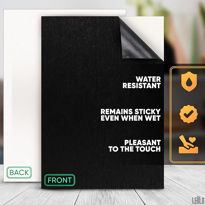 LEGLO Black Felt Sheets 12 Pcs, Sticky-Back A4 Craft Fabric, 8.3 x 11.8 in | - Image 4