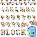 WILLBOND 52 Pcs Building Blocks Alphabet Patches 2.8 Inch Self Adhesive Letter by Willbond+Technology+Limited