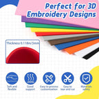 Funria 24Pcs 3mm Embroidery Foam 6" x 9" Puffy Foam - Image 2