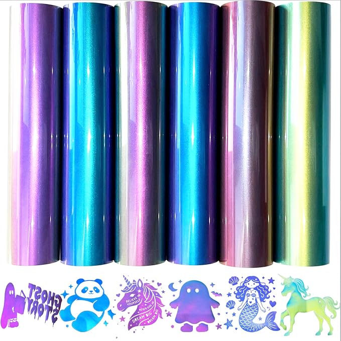Chameleon Heat Transfer Vinyl HTV, 6 Sheets 10x12 Inch, Iron On Vinyl - Image 8
