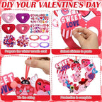 Hollowfly 48 Sets Valentine‘s Day Wreath Craft Kits DIY Wreath Hanging - Image 4