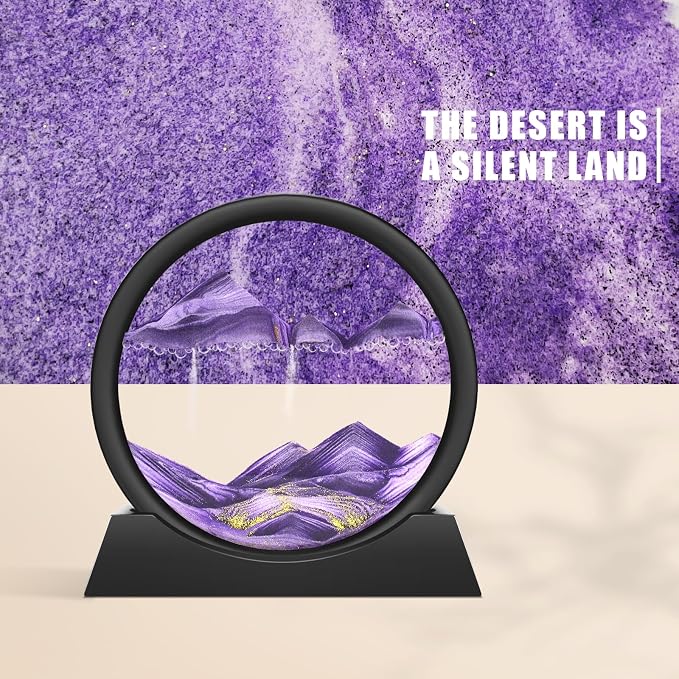 Wai Danie Moving Sand Art Picture 3D Hourglass Deep Sea Sandscape Liquid Motion - Image 5