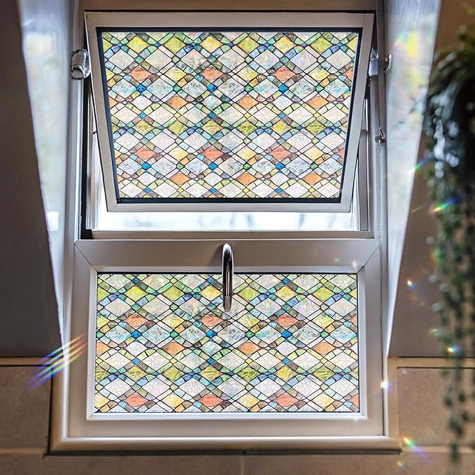 ADD.HERES Window Privacy Film, Stained Glass Decorative Static Cling, Removable - Image 2