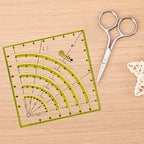 8 Inch Acrylic Quilting Ruler Multifunctional Arcs & Fans Square Quilt Circle - Image 4