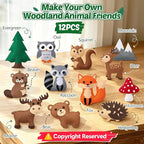 CiyvoLyeen Woodland Animals Craft Kit Kids DIY Crafting and Sewing Set Woodland - Image 2