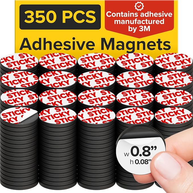 Peel-&-Stick Flexible Adhesive Magnets – 350 pcs Magnetic Dots by X-betMAGNET